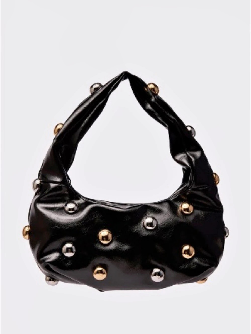 AKIRA Studded Black Shoulder Bag